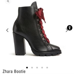 Schultz Zhara lace-up booties,  black, size 7.5